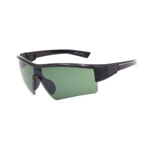 Men Sunglasses Green Lens Wrap Around Driving Running Rimless Lentes Gafas Nuevo
